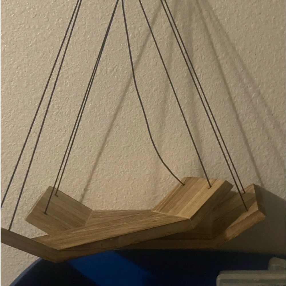 Beautiful (Set of 2) modern farmhouse shelves with hanging ring!